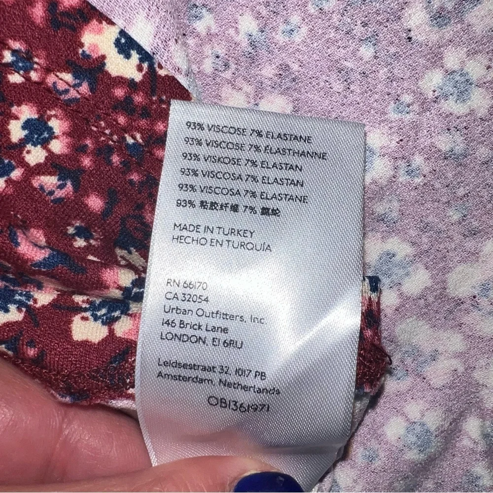 Free People Sweet Talker Floral 90s MinI Dress In Merlot